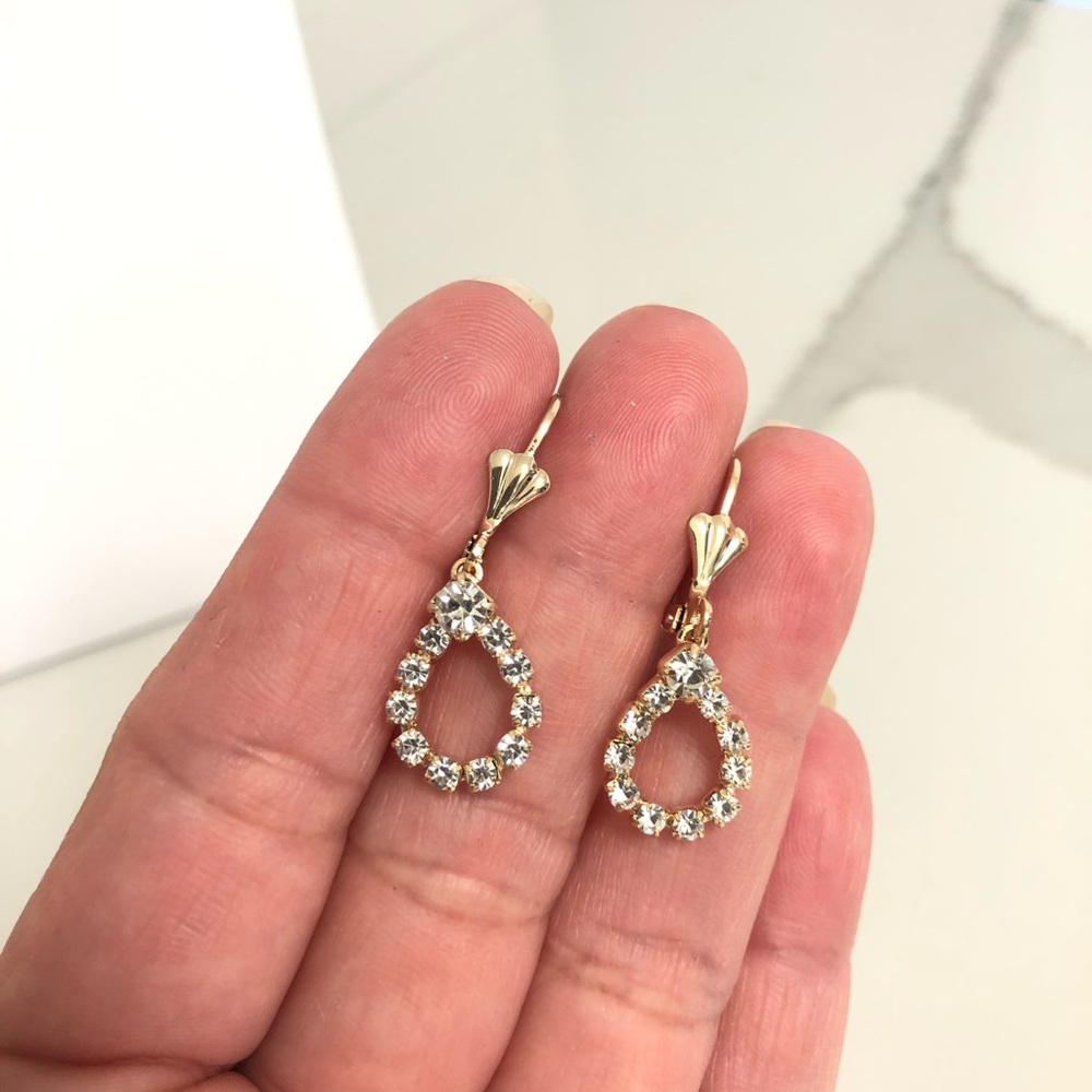 18k Gold Filled CZ Earrings - Picture 6 of 8
